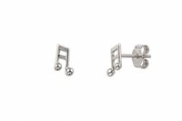 Boucles d'oreilles Femme in Or blanc NOTA MUSICALE FRED